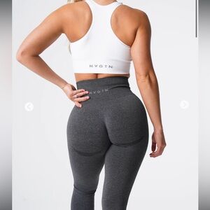 NVGTN black speckled contour seamless leggings like new